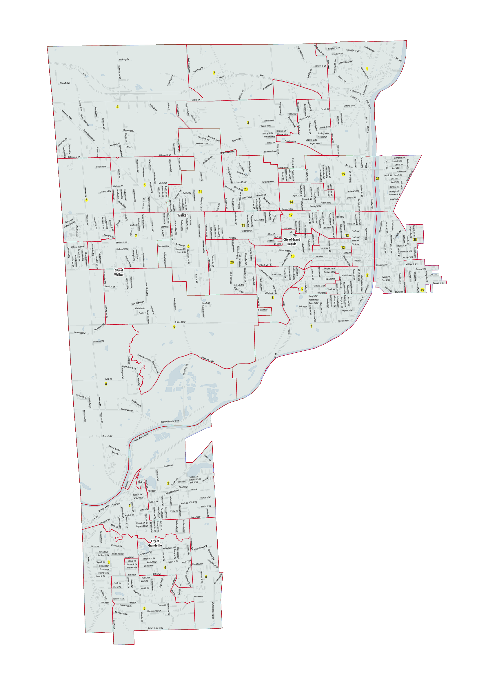 Map of the Michigan state house district 84